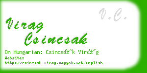 virag csincsak business card